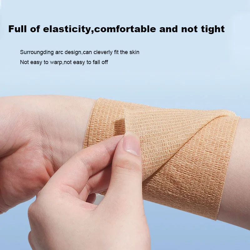 3/6 Rolls Adhesive Bandage Skin Elastic Breathable Sports Non-woven Wrap Finger Tape For Wrist Ankle First Aid Sports Bandage