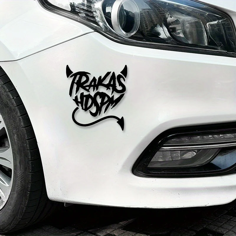 1PC Heart TRAKAS HDSPM Funny Car Stickers Waterproof Vinyl Decals For Auto Window Bumper Body Vehicle Refit Styling Decoration