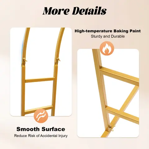 7,2 fot metall bröllopsbåge med bas, ballongbåge bakgrundsbåge stativ för bröllop, trädgård, gård, inomhus utomhus festdekoration 10 best sales ballongbåge - №5