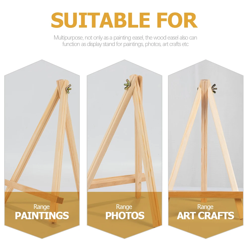 

3Pcs Foldable Wooden Easel Painting Tabletop Display Stand Tripod Easel for Kids Artists Tabletop Display Easels