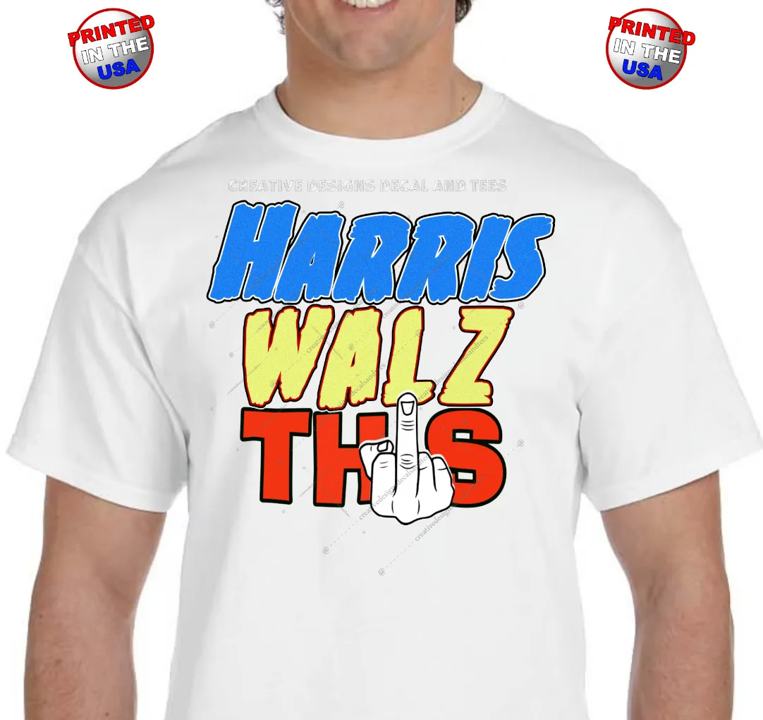 Anti Kamala Harris Tim Walz This Middle Finger Salute Trump Vance T Shirt Sm 2X