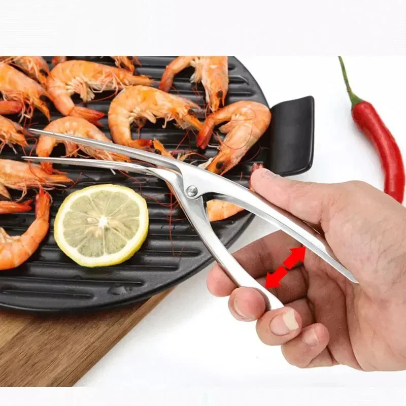 New Dedicated Shrimp Paring Knife Stainless Steel Scraper Cleaner Seafood Peelers Remover Descaler Kitchen Gadgets Tools 1PC