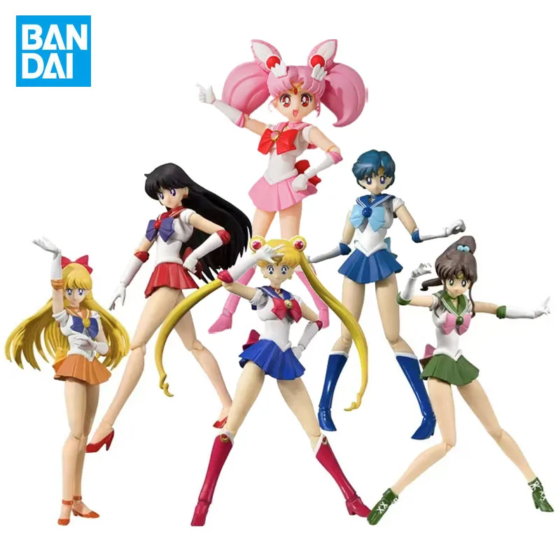 

Bandai Original SHF Sailor Moon Anime Figure Tsukino Usagi Amy Anderson Action Figure Toys For Boys Girls Children Birthday Gift