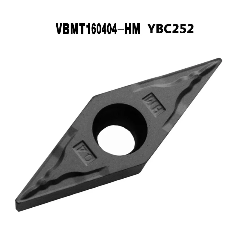 VBMT160404 VBMT160408 HM YBC251 YBC252 inserti in metallo duro tornio CNC originale utensile per tornitura in metallo VBMT 160404 lama per acciaio