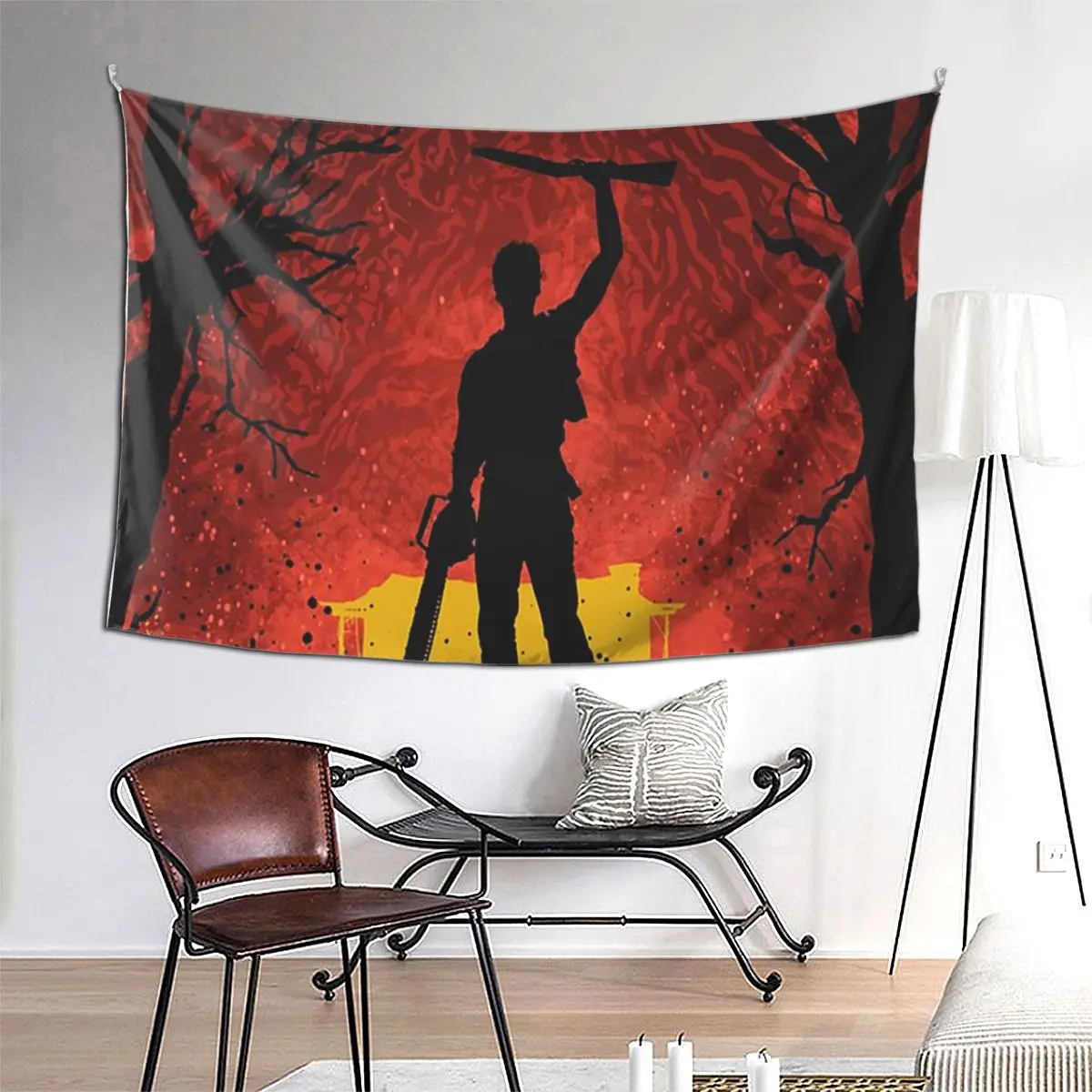 

Ash Evil Dead Tapestry Funny Wall Hanging Aesthetic Home Decoration Tapestries for Living Room Bedroom Dorm Room