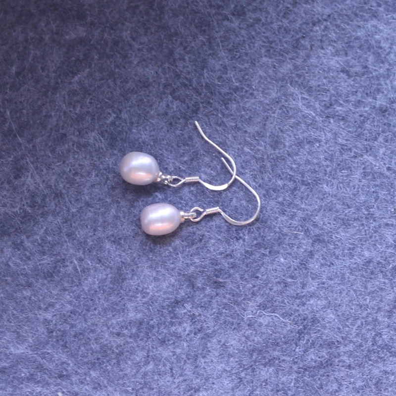 1 Pair Pink Natural Freshwater Pearl Dangle Hook Earrings Vintage Style for Girls Ladies Party Fashion Accessory Gift Earring