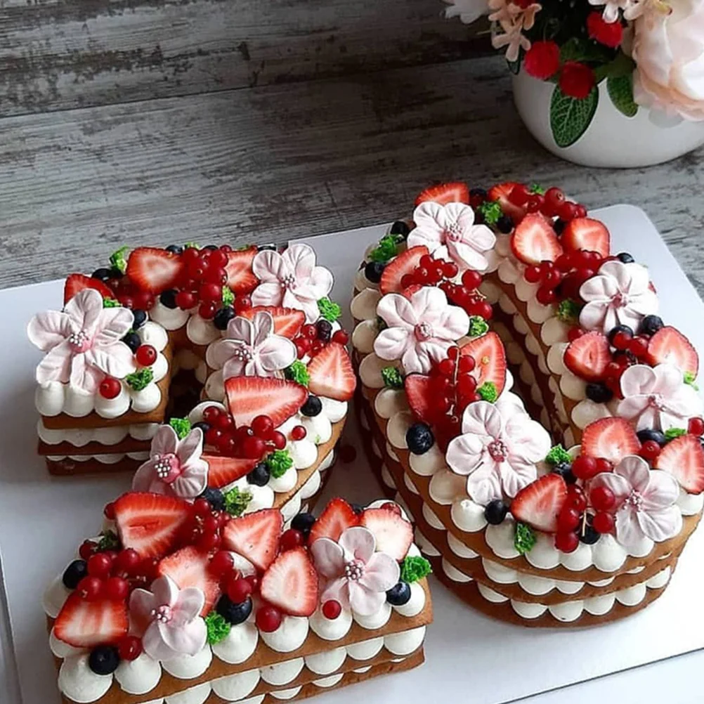 

9Pcs Number Cake Templates DIY Baking Supplies High Quality Easy Clean Store Ideal for Fun Holiday Baking