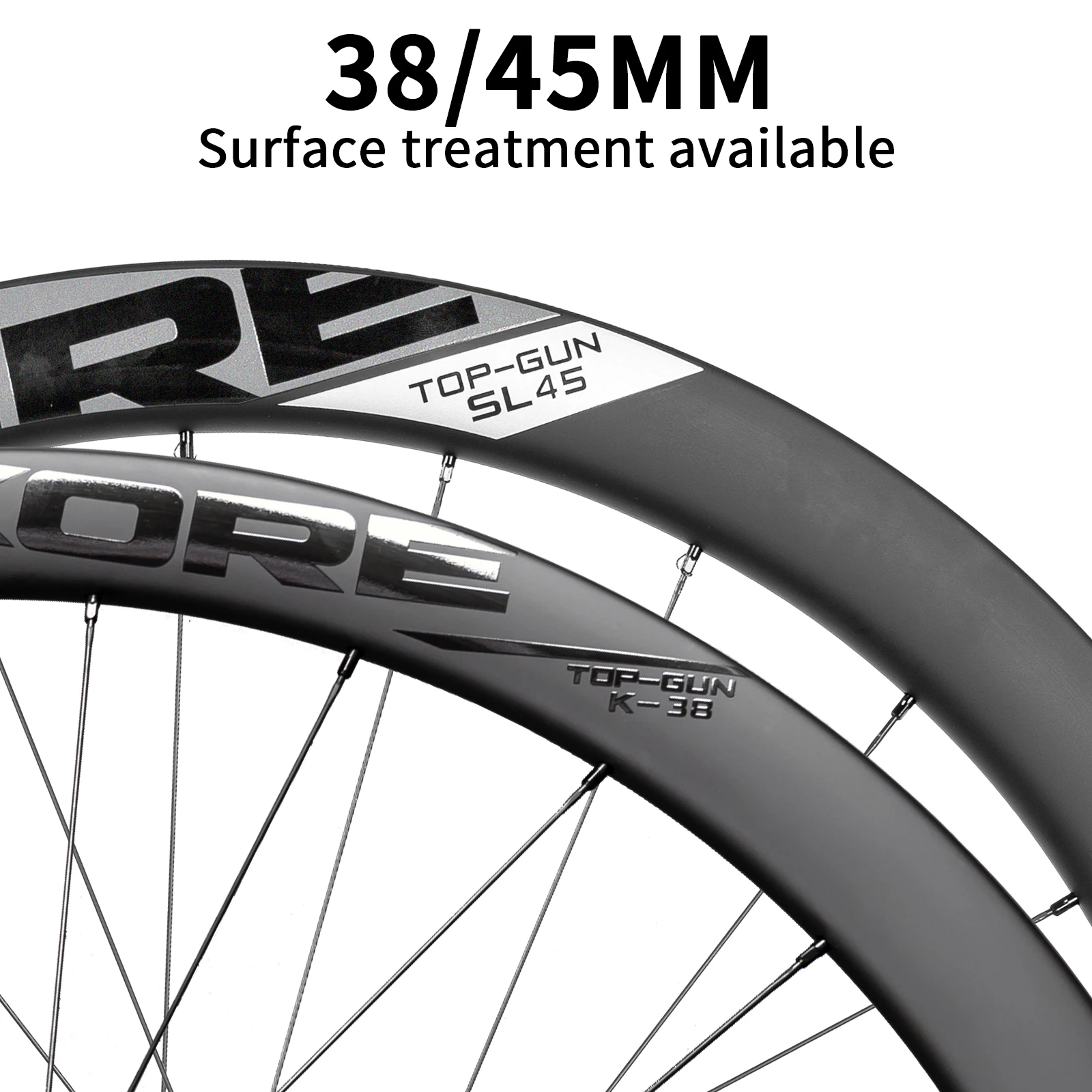KORE Rennrad Laufradsatz 60T Titan Ratschennabe 38/45/50/60MM 700C T1000 Carbon Straße 24H Säule 2015 Straßenrennen Laufradsatz – Detail 15