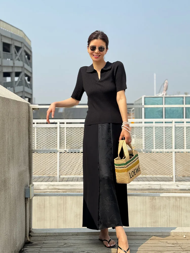 

Новая дышащая полуюбка VESSI Jin Chairman "Jingxiu Dongfang" из двустороннего вискозного полотна 75D в китайском стиле