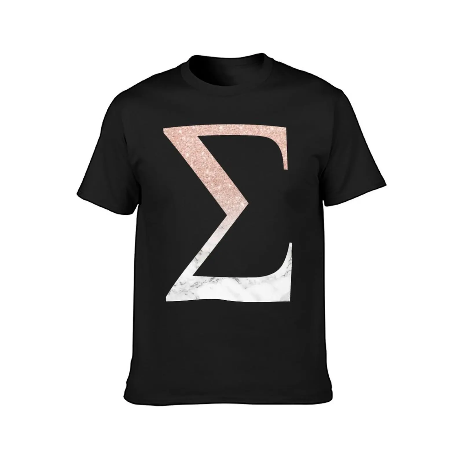 Rose Gold Glitter and Marble Sigma T-Shirt summer top customs design your own tops fitted t shirts for men