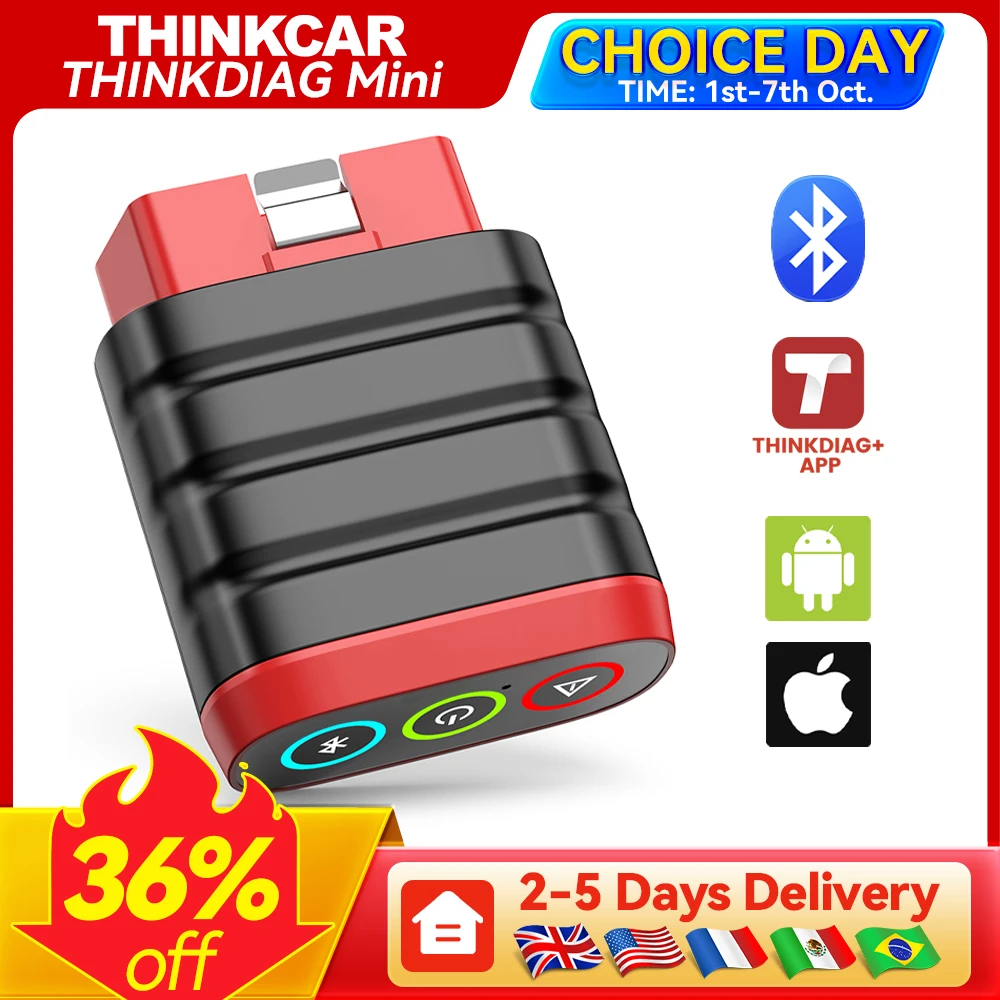 

THINKCAR THINKDIAG Mini obd OBD2 Сканер Всесистемная диагностика Автоматический сканер VIN Пожизненное бесплатное обновление для всех автомобилей после 1996 года