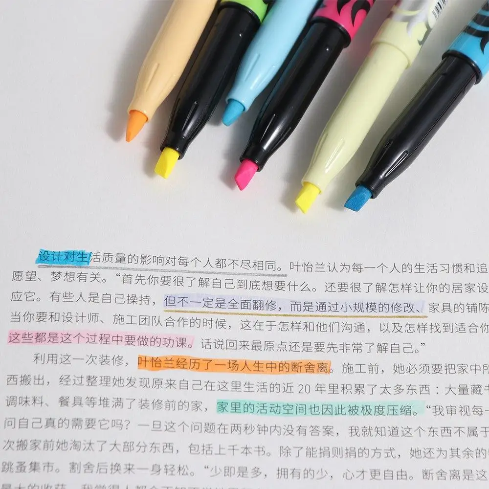 Writing Supplies Students Stationary Erasable Highlighters Pastel Drawing Pen Fluorescent Markers Pen Magic Pen With Eraser