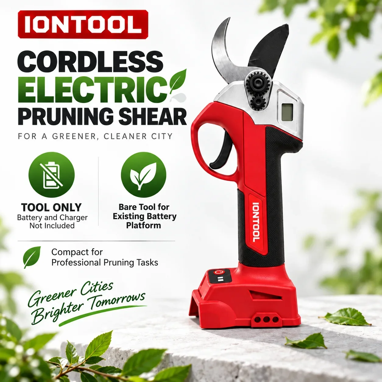 IONTOOL 30mm Opening Cordless Pruning Shears for Orchard Fruit Tree and Garden Branch Cutting Work Tool Only - view 6