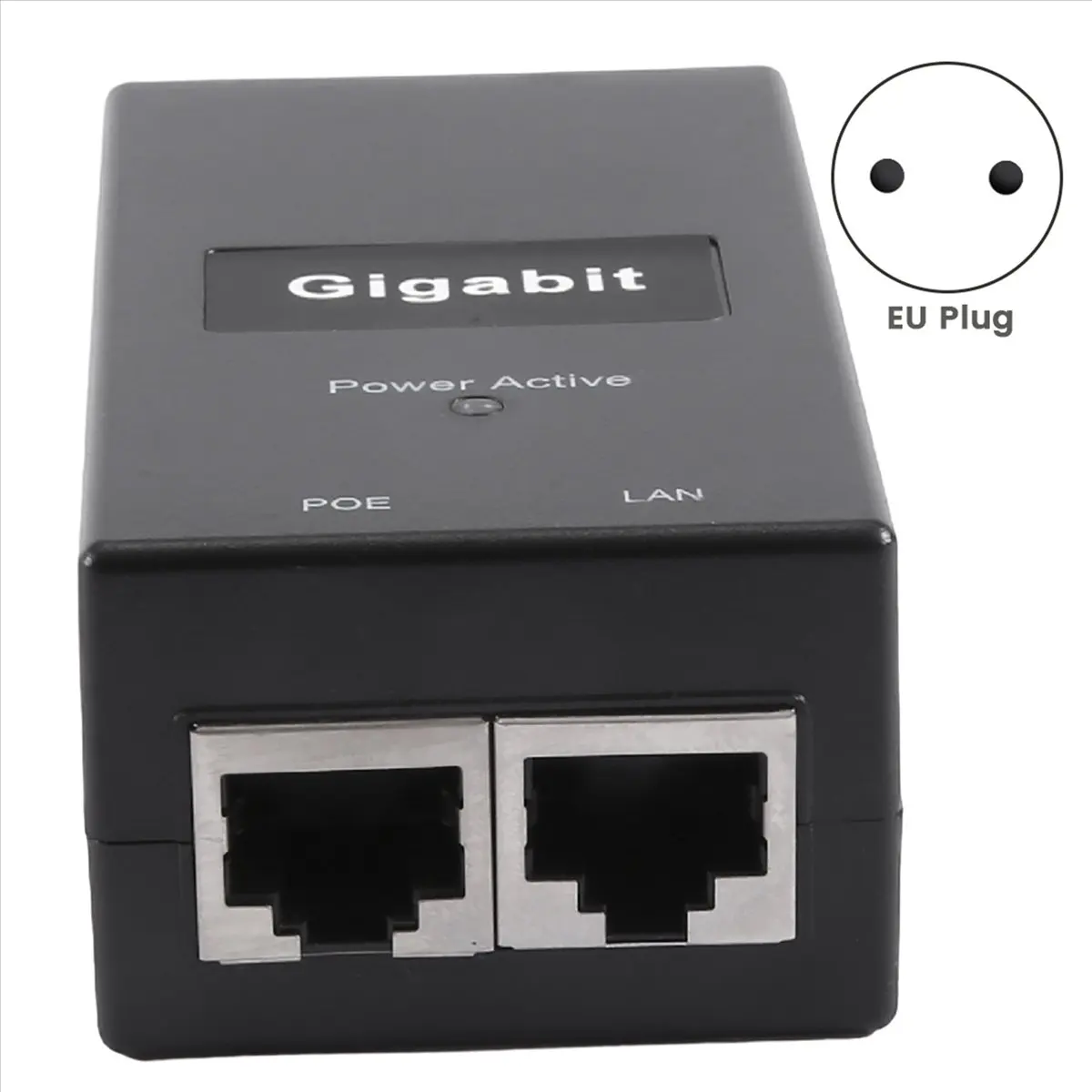 A40I Gigabit POE Injector 10/100/1000Mbps/1G/2G Compatible IEEE802.3Af/At Passive Power Supply for POE Device EU Plug