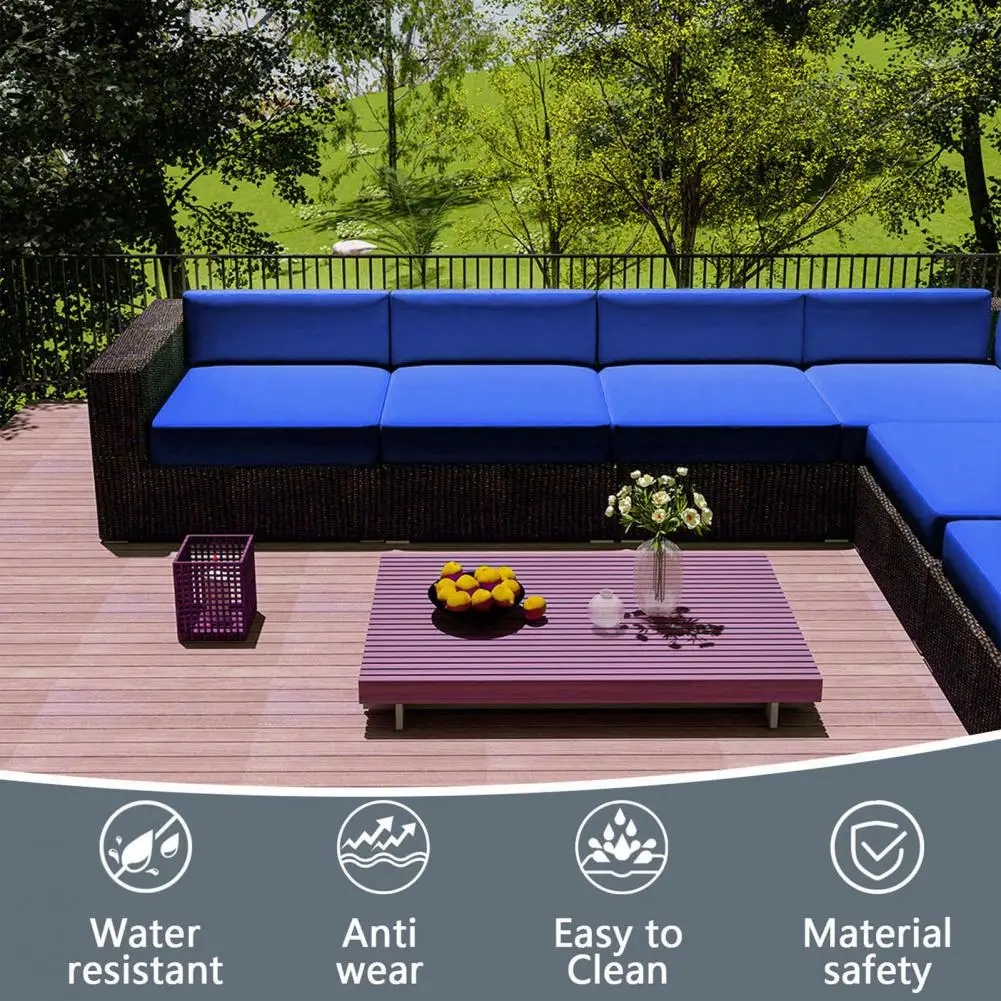 Double-layer Waterproof Cushion Protector Waterproof Patio Cushion Covers Fade Resistant Outdoor Cushion Slipcovers Zippered