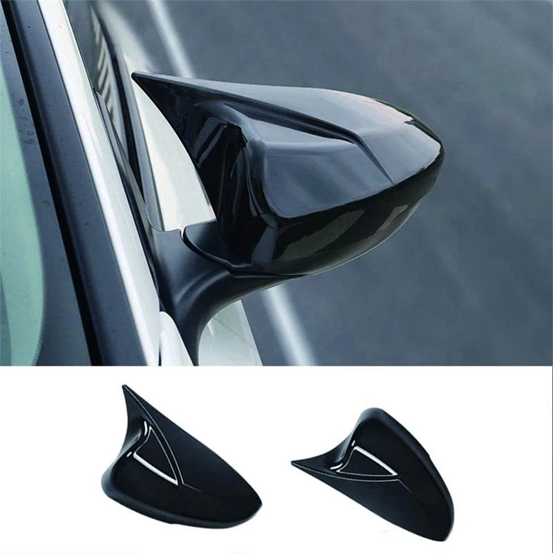 

Side Rearview Mirror Cap Wing Mirror Cover For Honda Civic 2016 2017 2018 2019 2020 2021 LHD Carbon Fiber Grain Black Mirror Cap