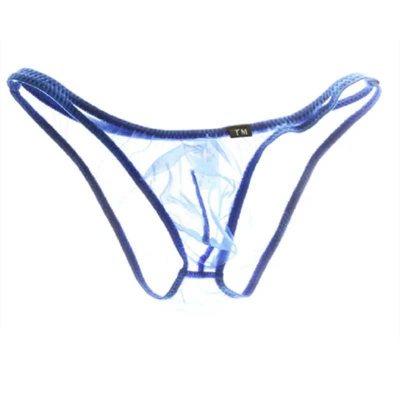 Men Mesh See‑Through Briefs Sexy Transparent Triangle Underwear Breathable Comfort Male Panties
