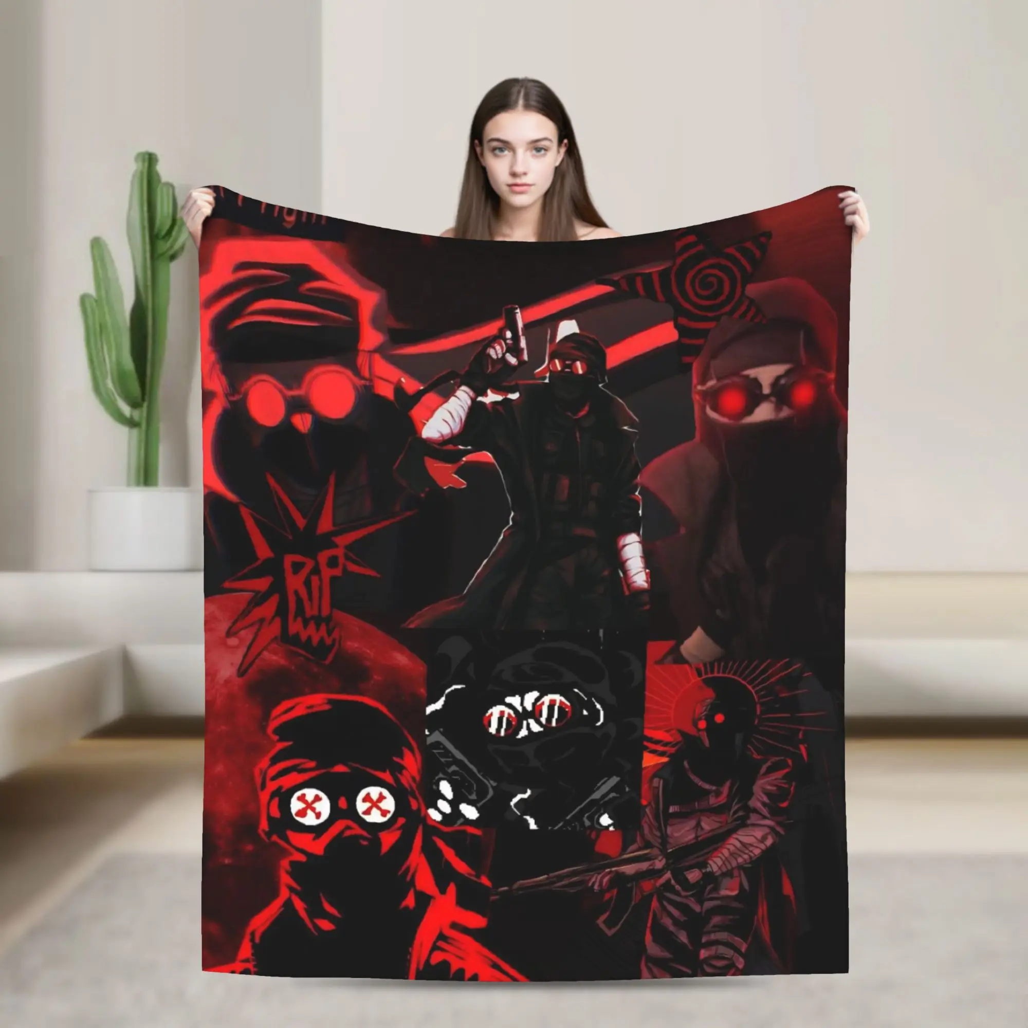 MADNESS COMBAT Hank Throw Blanket for Couch  Soft Cozy Plush Blanket 50x60 Inch Multiple Sizes Bedspread for All Seasons