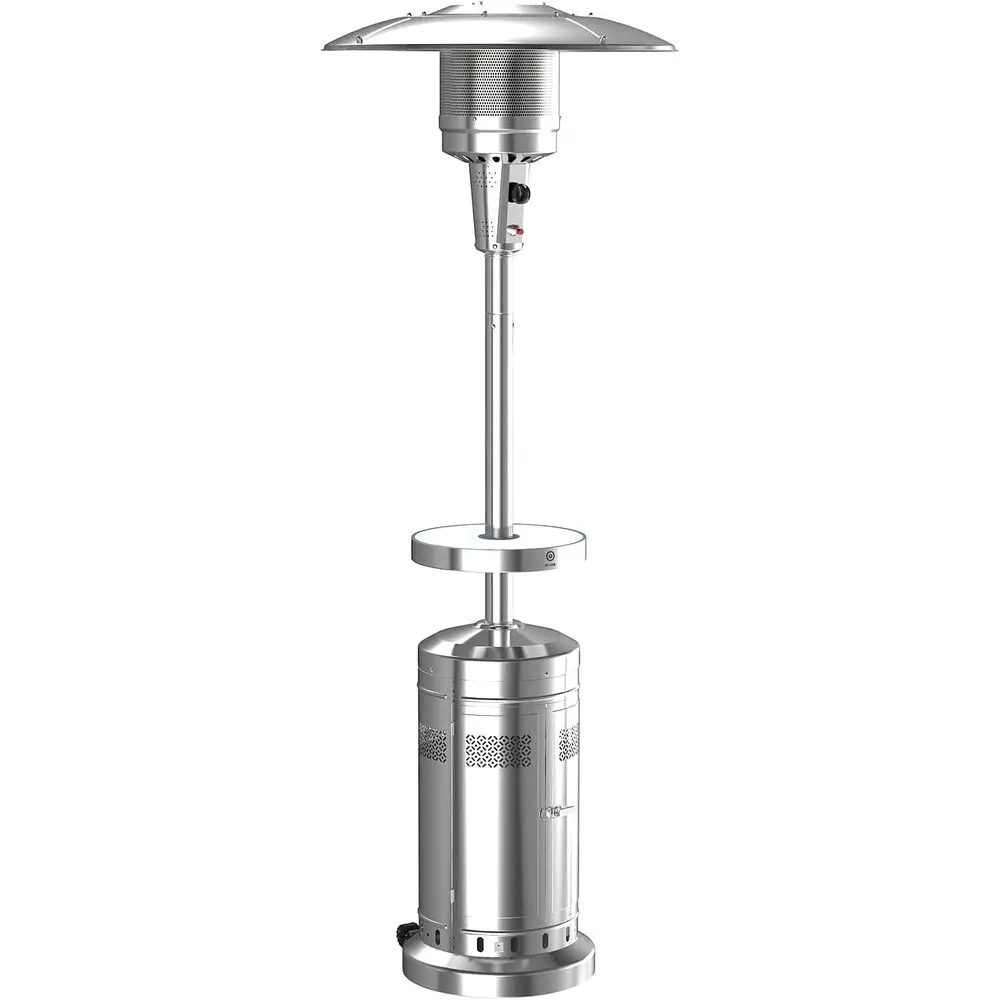 

Ms Mark Patio Heater Led Table & Wheels 47000 Propane StainlSteel