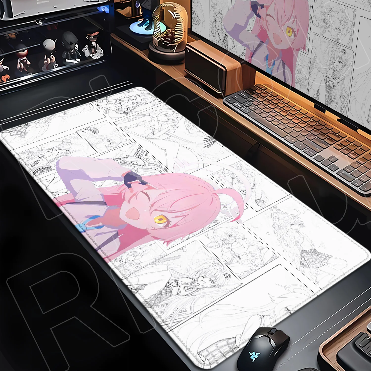 

New HD Printing Blue Archive Mouse Pad Computer Accessory Desk Pad Laptop Game Keyboard Pad PC Carpet Takanashi Hoshino Mousepad