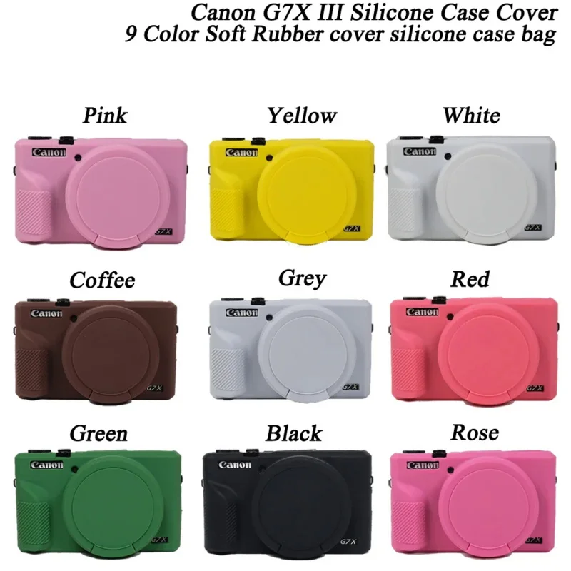 

For Canon G7XII G7X II G7X mark 3 G7X III G5X II Silicone Case Rubber Camera case Protective Cover Skin Nice Camera Video Bag