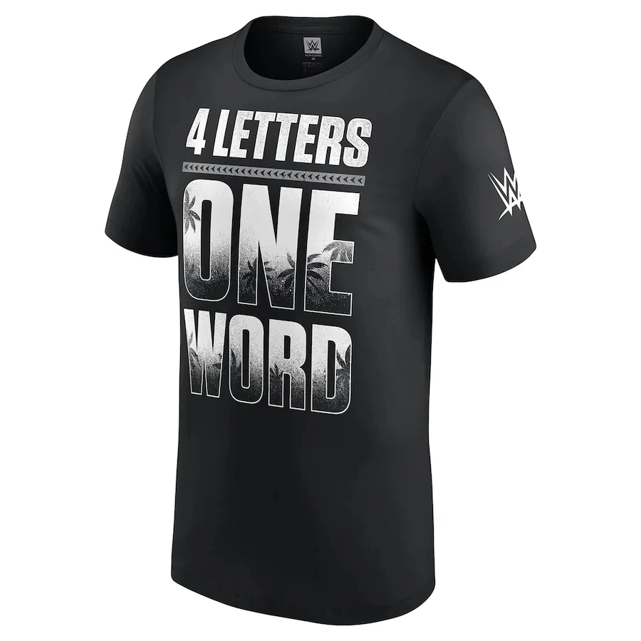 

Men's Black Jey Uso Four Letter T-Shirt Classic Simple Loose Comfortable Sweat Absorbing Breathable Suitable For Daily Leisure