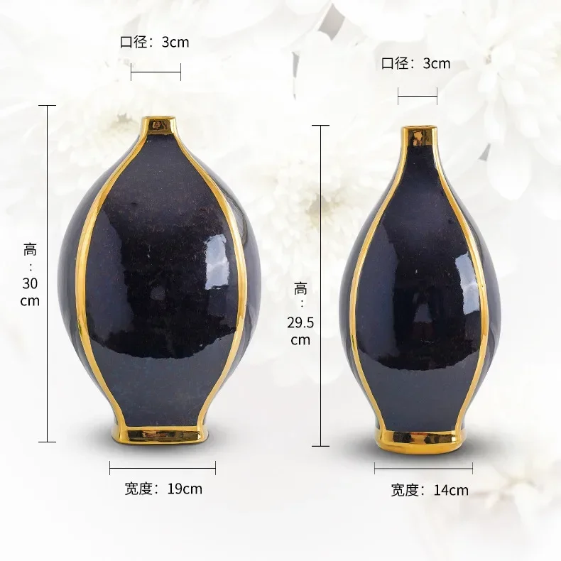 المفروشات المنزلية الحديثة مزهرية سيراميك قطعتين دعوى غرفة المعيشة الحلي الزخرفية سطح المكتب تشكيلة زهور مزهرية مائية