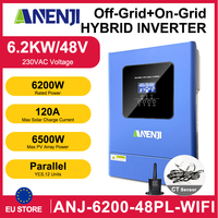 ANENJI 6.2KW Inverters 48V Hybrid Solar Inverter Parallel On Off Grid Pure Sine Wave MPPT120A Solar Charger For Solar Panel PV