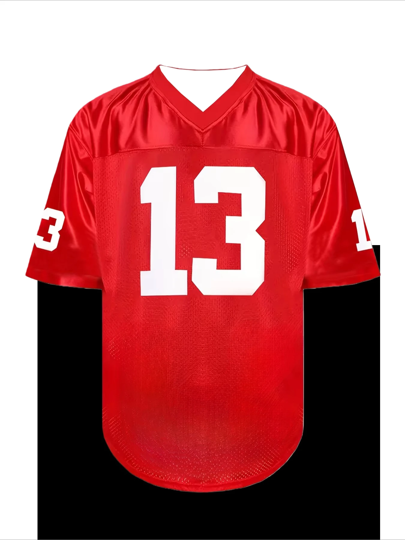

Men's Retro #13 Red Football Jersey Breathable V-Neck Short Sleeve Sports T-shirt Teams Los Angeles Training Sweatshirt Moto