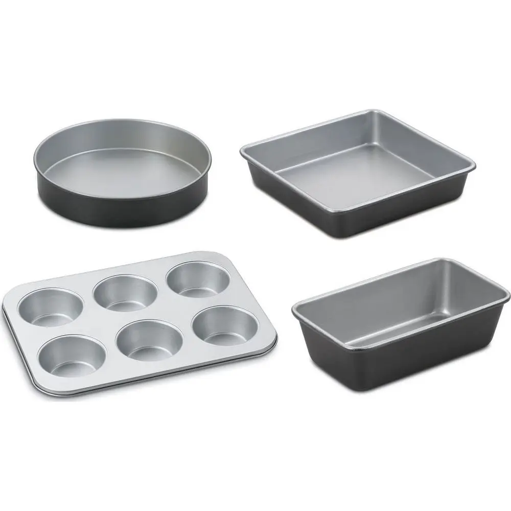 

Chefs Classic Nonstick Bakeware 4Piece Starter Set,Silver Black
