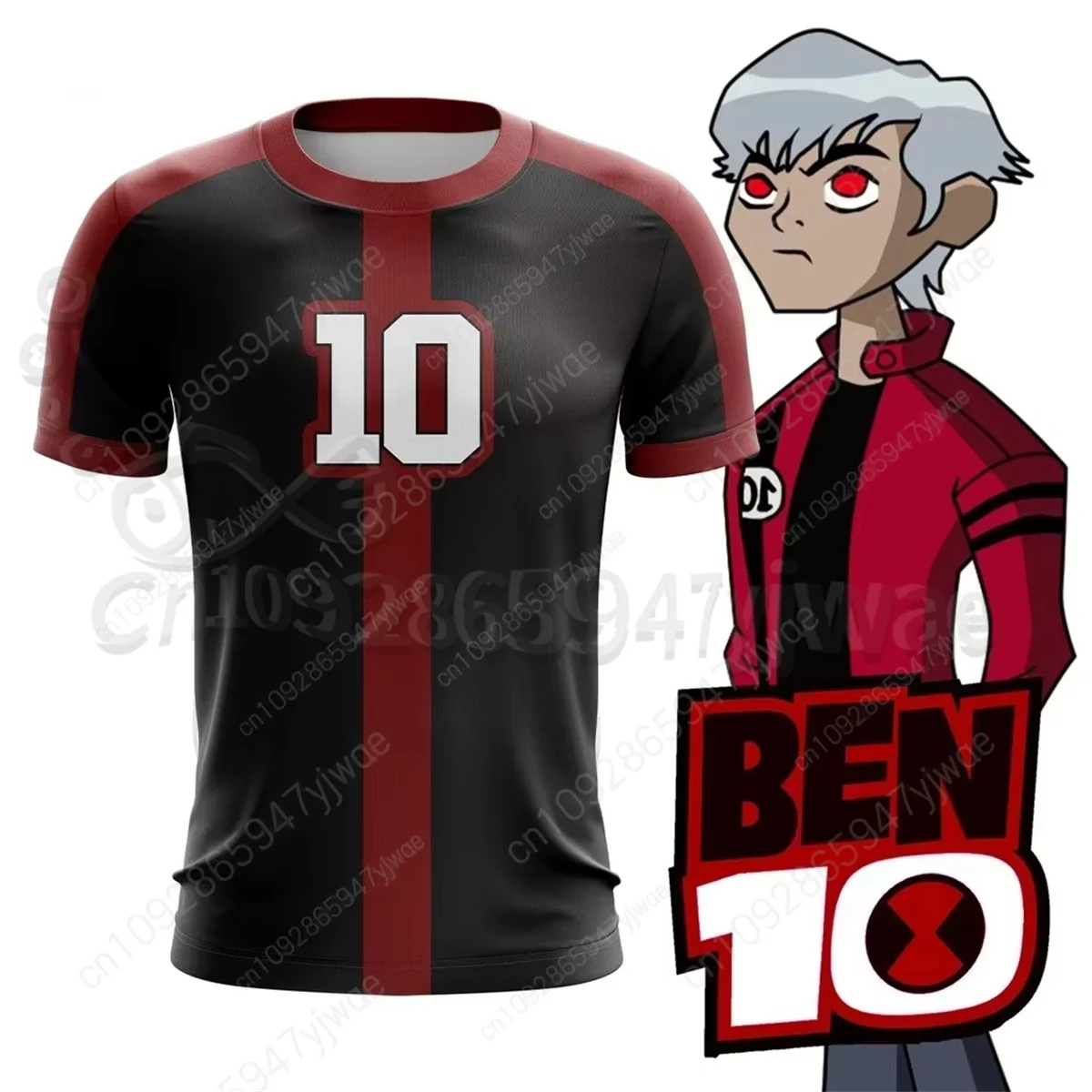 American Anime Omnitrix Ben10 Cosplay Shirt 3D Ben Tennyson Print 3D Grafik T-Shirt Harajuku Y2k Top Sommer Eltern-Kind-Outfits – Detail 5