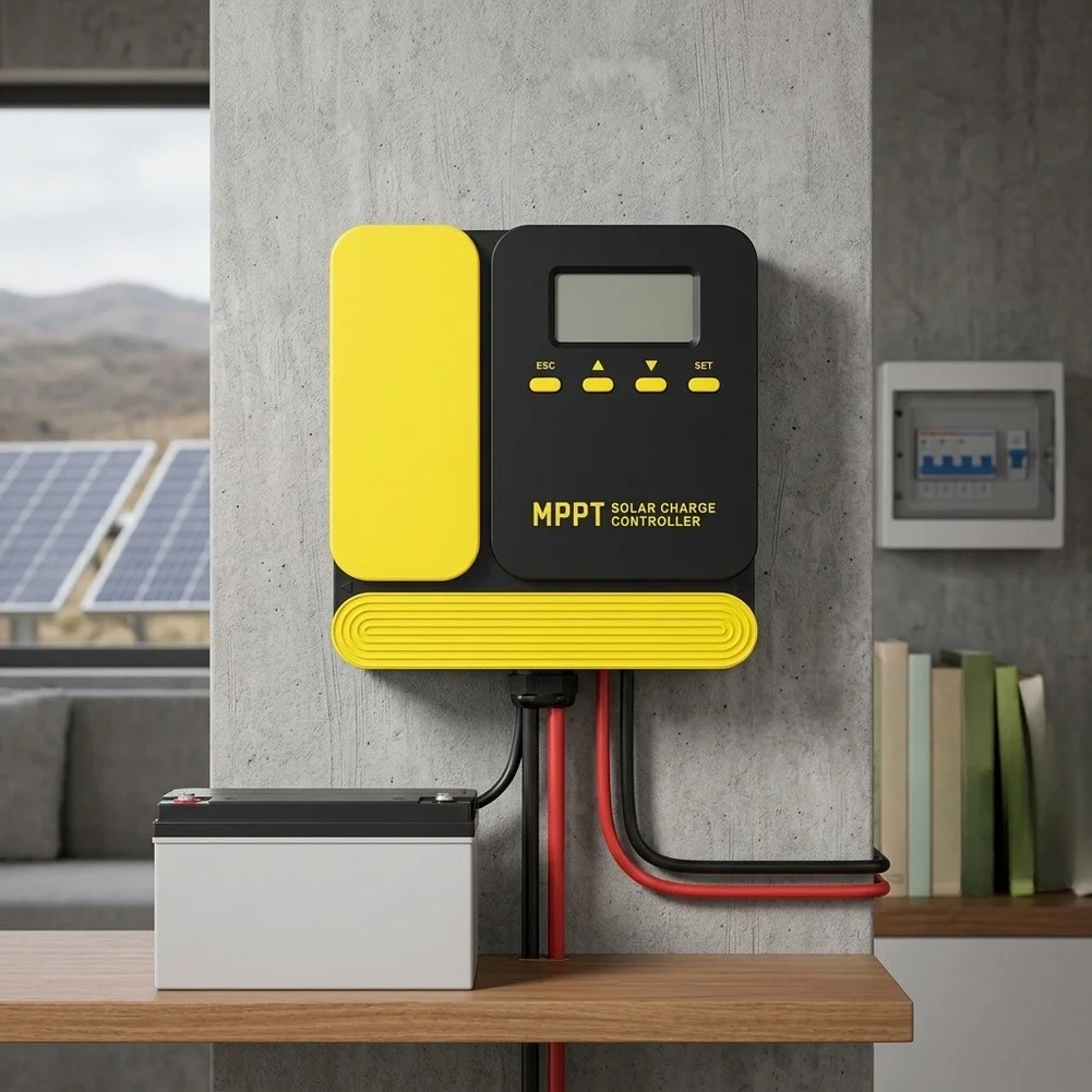 10A 20A For MPPT Solar Controller with LCD Display for 12V 24V Off Grid Systems Real Time Performance Tracking