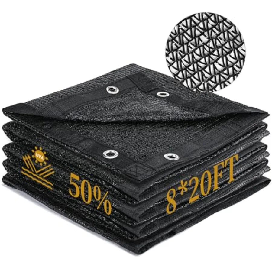 

Garden 50 Shade Cloth 8 x 20 FT Sun Shade Mesh Tarp with Reinforced Grommets Durable HDPE Material Outdoor Shade Cloth for Plan