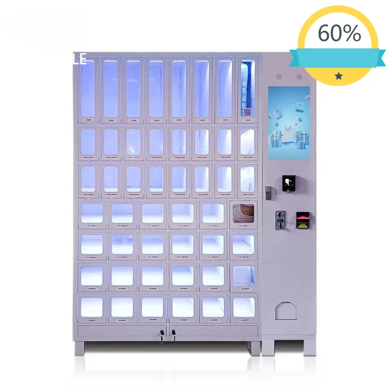FOODLINE Customized Popular Touch Screen 48 Compartment Locker Vending Machine Medicine/Toy/Makeup Smart Locker for Business