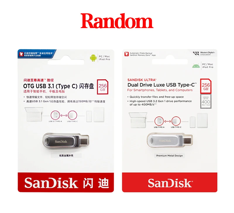 SanDisk Metall-USB 3.2 Typ-A und Typ-C Flash-Laufwerk DDC4 Pendrive 64GB 128GB 256GB 512GB 1TB Max 400Mb/s U-Disk für iPhone 17 – Detail 16
