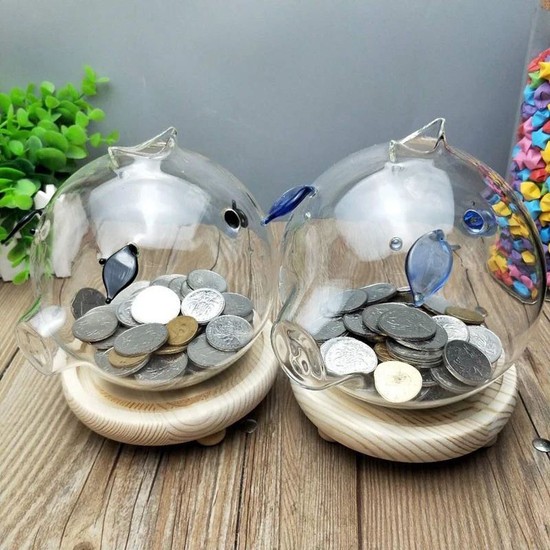 

Large Original Piggy Bank Pig Money Security Transparent Piggy Bank For Adults Mystery Box Jar Sparschwein Storage Box HY50PB