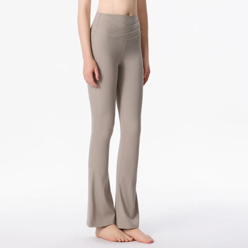 Pantalon taille haute pour femmes, pantalons de fitness décontractés, micro collants de sport, vêtements d'extérieur Pilates, automne et hiver