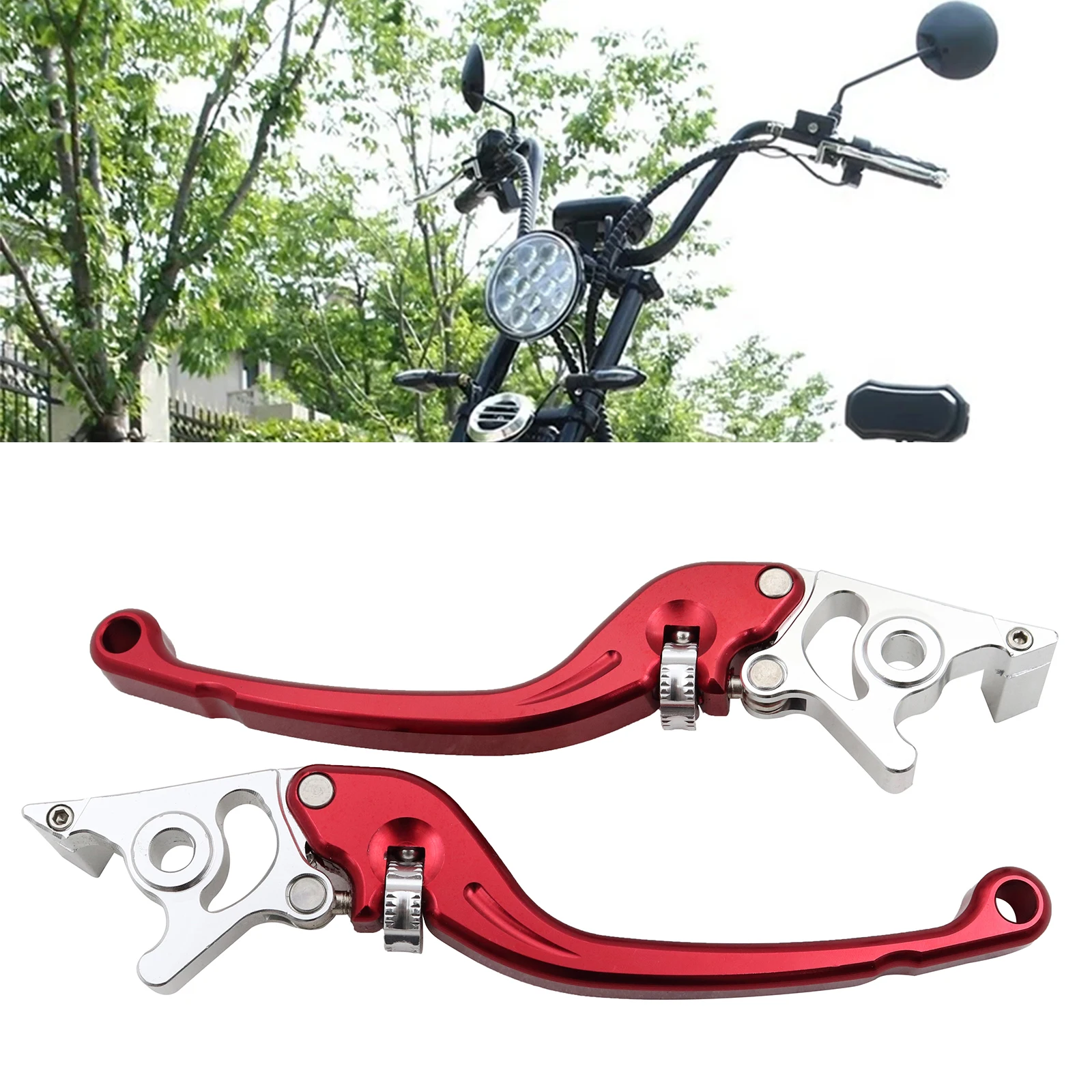 Electric Car CNC Aluminum Handbrake Brake Left and Right Brake Handle For Citycoco Three Roun Electric Scooter Scooter Universal