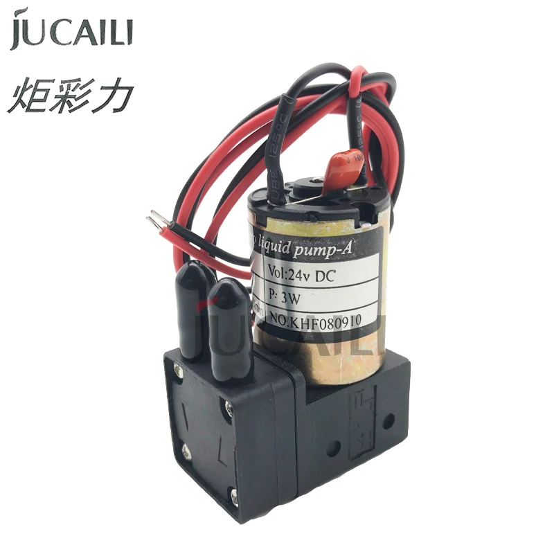 

JCL 3pcs KHF Small Ink Pump 24V DC 3W 100-200ML/min Micro Diaphragm Liquid Pump for Large Format Eco Solvent Printer