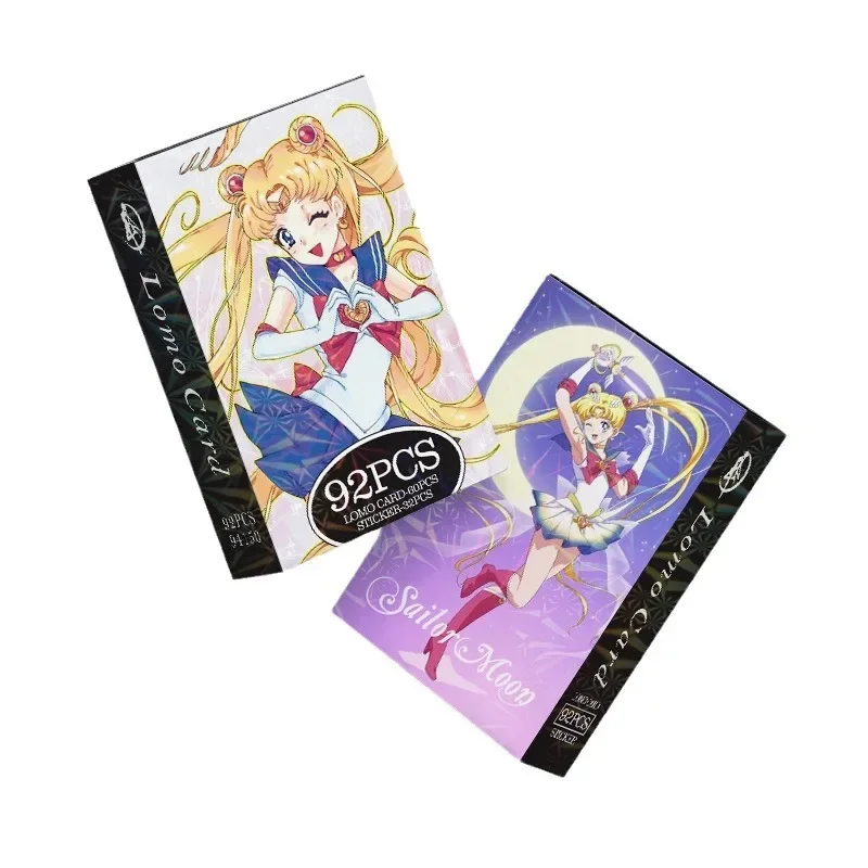 92pcs Sailor Moons Lomo Cards Photocard Double Sided Tsukino Usagi Stickers Cute Print Album Photo Card Collection Postcard Gift