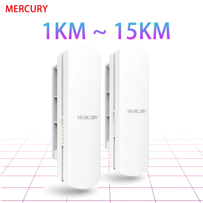 Mercury-Estación Base de punto a punto para exteriores, puente inalámbrico de transmisión remota, 2,4G/5,8G, WiFi, impermeable, 1KM-15KM, POE