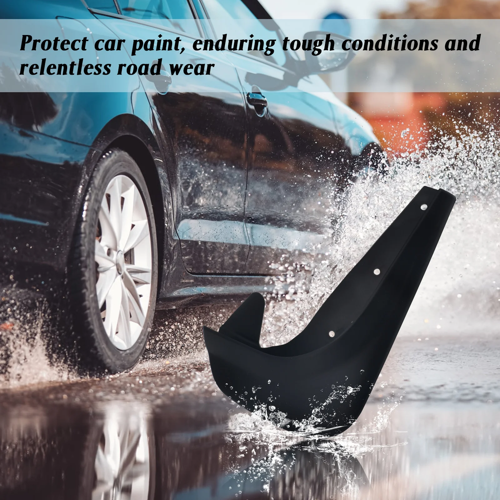 

4 Pcs Car Front Rear Mudflap Mudguards for Automobiles Wheel Splash Window Trailer Universal