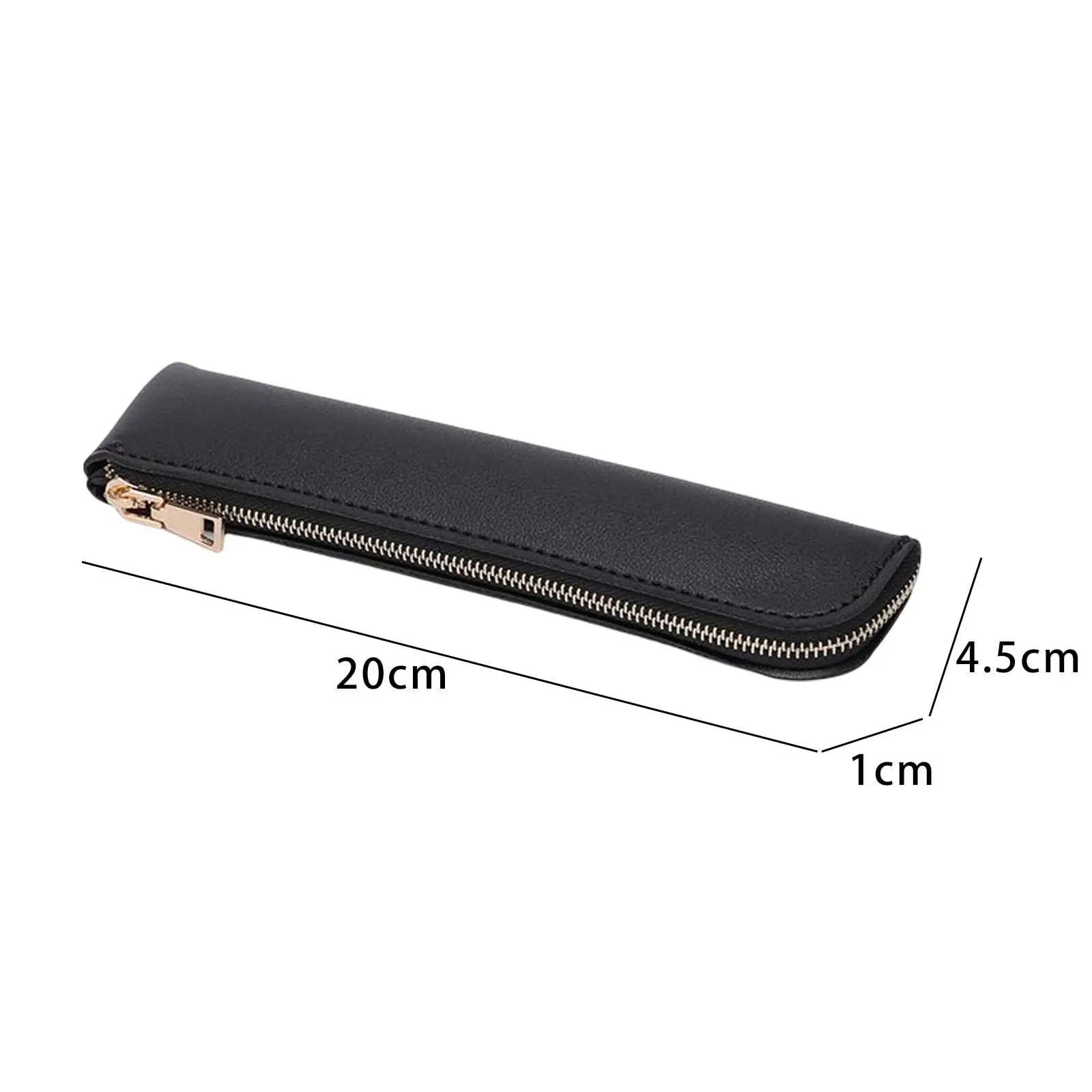PU Makeup Pouch Pen Holder Pencil Bag Comfortable Measure 7.9x0.4x1inch Small
