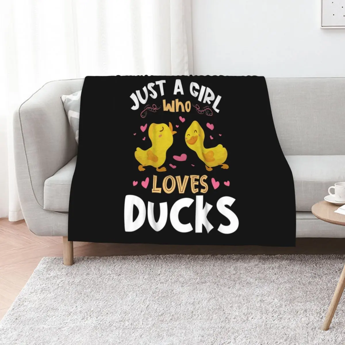 

Just a Girl who Loves Ducks Gift Throw Blanket For Decorative Sofa Cute Plaid blankets ands Decorative Sofas Blankets