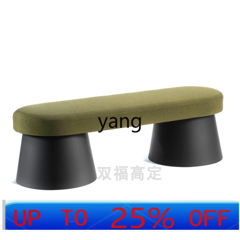 

LH solid wood soft bag bench household sofa simple modern bedroom high-end bedside stool