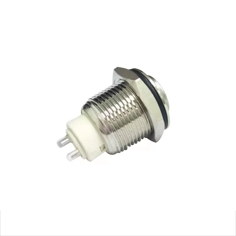 2 pin normally open 3A short body self-locking QN-16E With locking switch GQ16 16mm metal button self-locking waterproof button