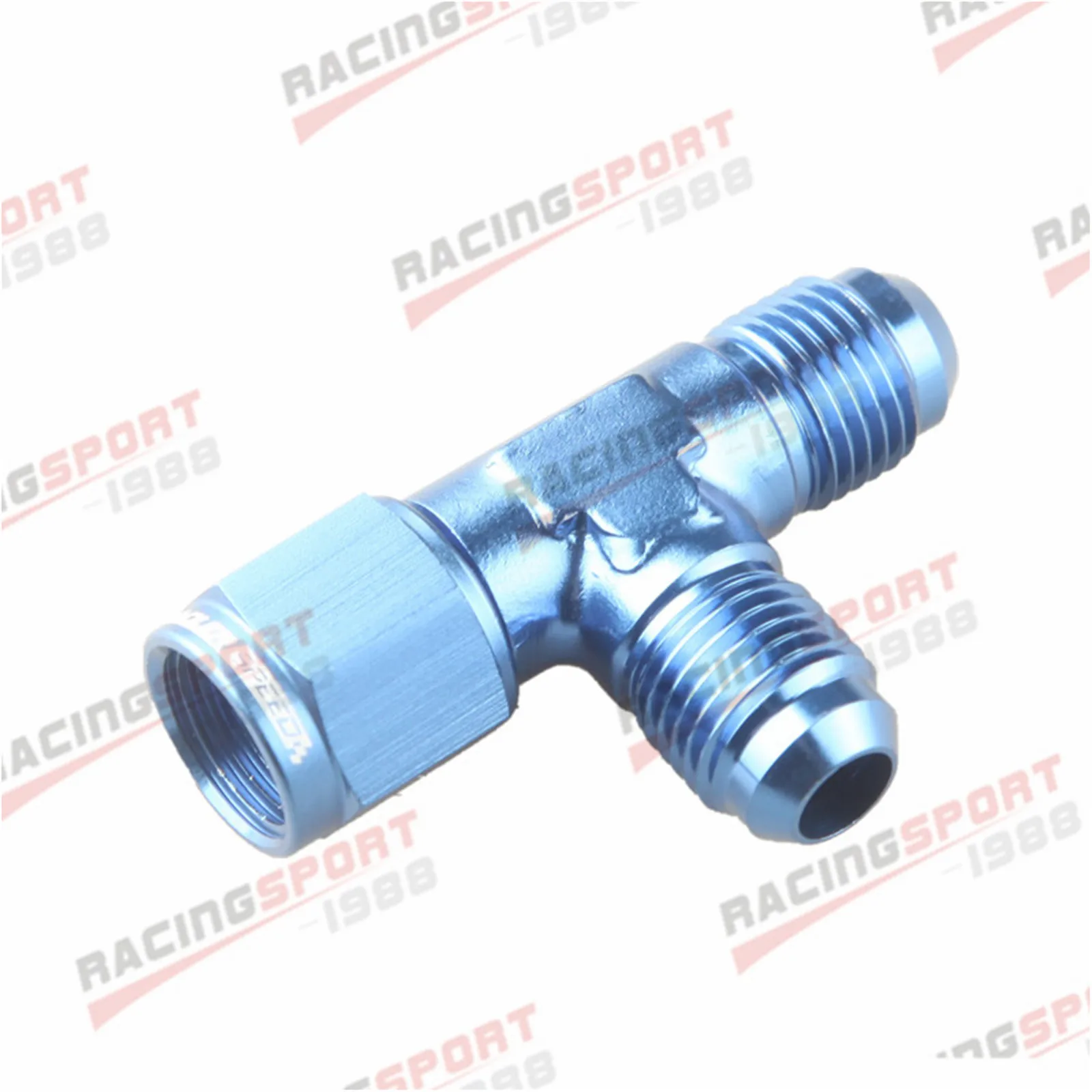 ADLER SPEED Brand  AN6 Male To AN-6 Male To 6AN Female Pipe Tee T Piece Fuel Fitting Blue