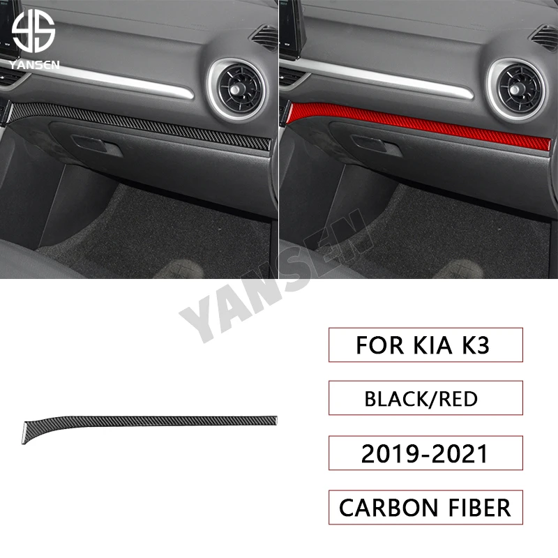 

Carbon Fiber Car Interior Co-pilot Instrument Panel Sticker For Kia K3 Forte Cerato 2019 2020 2021 Accessories