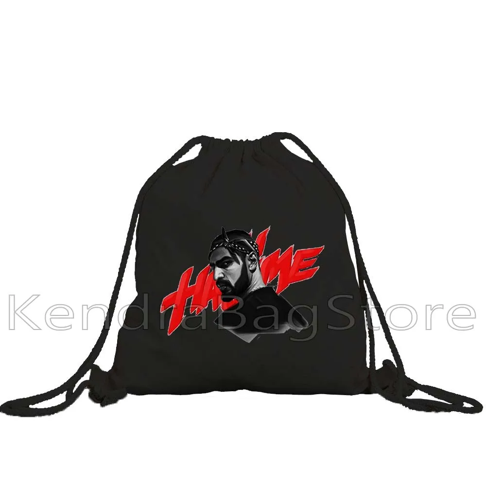 Rapper Hajime Miyagi Andy Panda Great Rap Artist Music Gifts Canvas Drawstring Backpack Sports Gym Sackpack String Bag for Sport