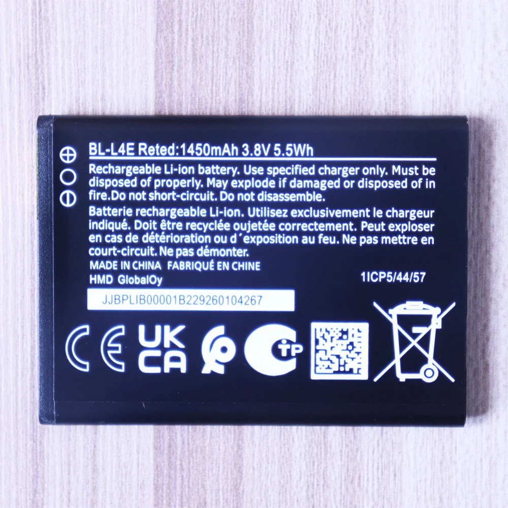 High Quality Original Cell 3.8V 1450mAh BL-L4E Battery ForNokia 8210 4G/ 2660/2760/2780 TA-1480 Flip Phone